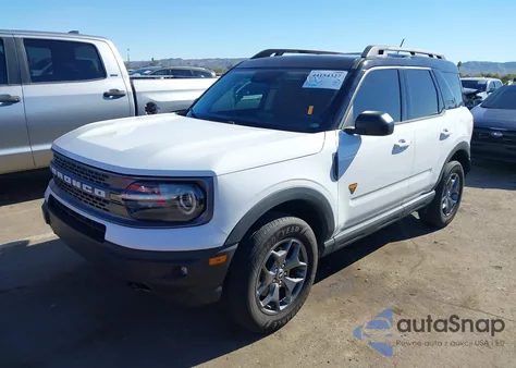 2023 Ford Bronco Sport Badlands z USA, uszkodzony, nr VIN 3FMCR9D93PRD42340